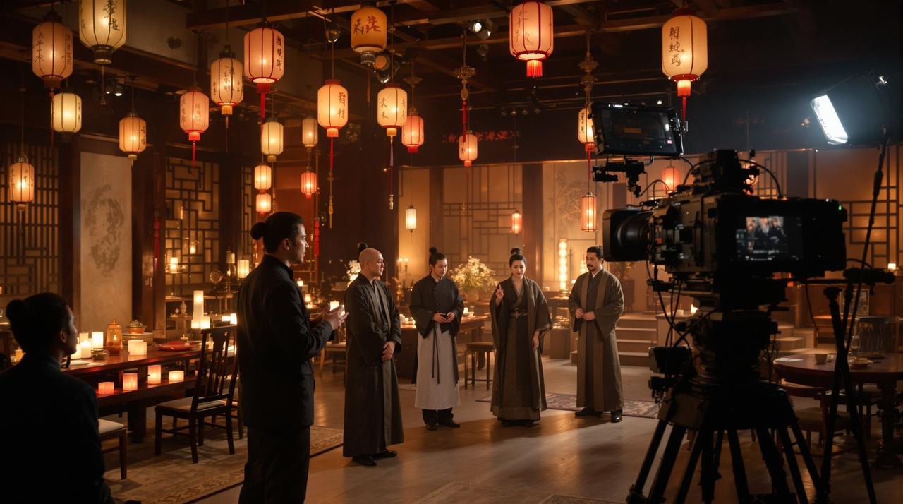 吃瓜 - 某知名导演新片片场路透曝光，超豪华演员阵容首次同框